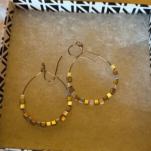 Gold and Silver Hoop Earrings